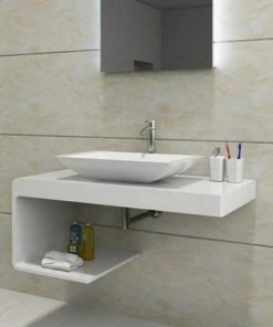 BERNSTEIN Plan De Toilette Pour Vasque à Poser Avec Espace De Rangement NT01 100x48x42 Cm En Pierre Solide (Solid Stone) : à Droite 10 BERNSTEIN Plan De Toilette Pour Vasque à Poser Avec Espace De Rangement NT01 100x48x42 Cm En Pierre Solide (Solid Stone) : à Droite -BERNSTEIN Shop 10583592 4