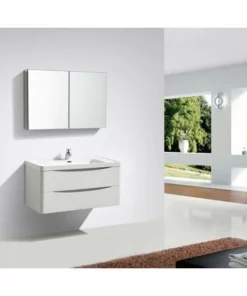 BERNSTEIN Meubles De Salle De Bain à Suspendre Smile 1000 Blanc Lys - Miroir, Armoire De Toilette Et Meuble Mural En Option: Sans Miroir, Sans Meuble Mural De Droite, Sans Meuble Mural De Gauche