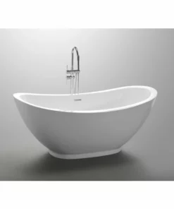 BERNSTEIN Baignoire îlot VALENCIA En Acrylique Blanc - 175x85cm - Avec Ou Sans Robinetterie: Sans Robinet Mitigeur, Sans Siphon -BERNSTEIN Shop 10583645 3