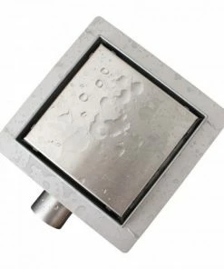 BERNSTEIN Caniveau De Douche T02 En Acier Inoxydable Pour Douche - Drain De Douche Inclus - Largeur Sélectionnable: 15 X 15 Cm