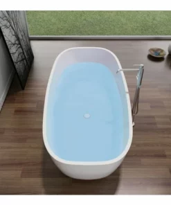 BERNSTEIN Baignoire îlot En Pierre Solide, Solid Surface, OCEAN STONE - 180 X 87 Cm - Sélectionnable En Blanc Mat Ou Blanc Brillant: Mat 9 BERNSTEIN Baignoire îlot En Pierre Solide, Solid Surface, OCEAN STONE - 180 X 87 Cm - Sélectionnable En Blanc Mat Ou Blanc Brillant: Mat -BERNSTEIN Shop 10583712 3