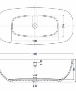 BERNSTEIN Baignoire îlot En Pierre Solide, Solid Surface, OCEAN STONE - 180 X 87 Cm - Sélectionnable En Blanc Mat Ou Blanc Brillant: Mat 10 BERNSTEIN Baignoire îlot En Pierre Solide, Solid Surface, OCEAN STONE - 180 X 87 Cm - Sélectionnable En Blanc Mat Ou Blanc Brillant: Mat -BERNSTEIN Shop 10583712 4