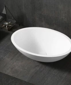 BERNSTEIN Vasque à Poser TW2106 En Fonte Minérale (Pure Acrylic) - Mat - 50 X 35 X 15 Cm: Sans Bonde Pop Up, Sans Cache Supplémentaire -BERNSTEIN Shop 10583724 4