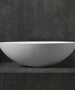 BERNSTEIN Vasque à Poser TW2106 En Fonte Minérale (Pure Acrylic) - Mat - 50 X 35 X 15 Cm: Sans Bonde Pop Up, Sans Cache Supplémentaire -BERNSTEIN Shop 10583724 5