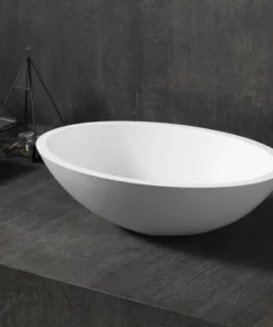 BERNSTEIN Vasque à Poser TW2106 En Fonte Minérale (Pure Acrylic) - Haute Brillance - 50 X 35 X 15 Cm: Sans Bonde Pop Up, Sans Cache Supplémentaire -BERNSTEIN Shop 10583727 3