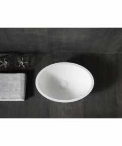 BERNSTEIN Vasque à Poser TW2106 En Fonte Minérale (Pure Acrylic) - Haute Brillance - 50 X 35 X 15 Cm: Sans Bonde Pop Up, Sans Cache Supplémentaire -BERNSTEIN Shop 10583727 5