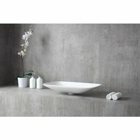 BERNSTEIN Vasque à Poser TWA06 En Fonte Minérale (Pure Acrylic) - Mat - 60,5 X 38,5 X 10,5 Cm: Sans Bonde Pop Up, Sans Cache Supplémentaire 4 BERNSTEIN Vasque à Poser TWA06 En Fonte Minérale (Pure Acrylic) - Mat - 60,5 X 38,5 X 10,5 Cm: Sans Bonde Pop Up, Sans Cache Supplémentaire – Image 2