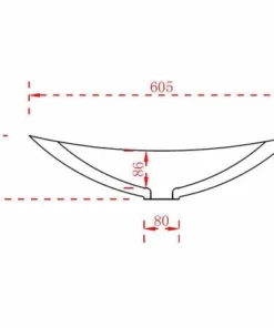 BERNSTEIN Vasque à Poser TWA05 En Fonte Minérale (Pure Acrylic) - Haute Brillance - 60,5 X 38 X 14,5 Cm: Sans Bonde Pop Up, Sans Cache Supplémentaire -BERNSTEIN Shop 10583734 3