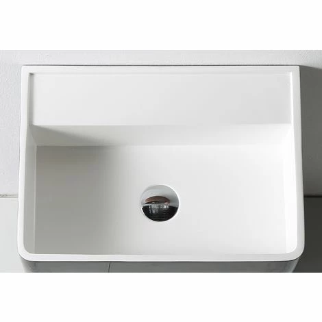 BERNSTEIN Lavabo Colonne Totem TWZ26 En Pierre Solide (Solid Stone) - En Blanc Ou En Noir - 50x36x85cm : Blanc Mat 4 BERNSTEIN Lavabo Colonne Totem TWZ26 En Pierre Solide (Solid Stone) - En Blanc Ou En Noir - 50x36x85cm : Blanc Mat – Image 2