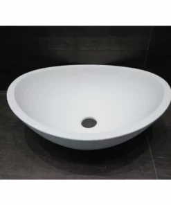 BERNSTEIN Vasque à Poser TWA29 En Fonte Minérale (Pure Acrylic) - Blanc Mat - 42x34x15cm: Sans Bonde Pop Up, Sans Cache Supplémentaire -BERNSTEIN Shop 10583742 3