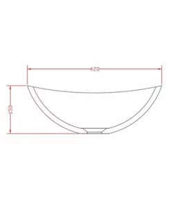 BERNSTEIN Vasque à Poser TWA29 En Fonte Minérale (Pure Acrylic) - Blanc Mat - 42x34x15cm: Sans Bonde Pop Up, Sans Cache Supplémentaire -BERNSTEIN Shop 10583742 5