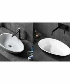 BERNSTEIN Vasque à Poser TWA65 En Fonte Minérale (Pure Acrylic) - En Blanc Ou En Noir - 60x35x16cm: Blanc Mat, Sans Bonde Pop Up, Sans Cache Supplémentaire 11 BERNSTEIN Vasque à Poser TWA65 En Fonte Minérale (Pure Acrylic) - En Blanc Ou En Noir - 60x35x16cm: Blanc Mat, Sans Bonde Pop Up, Sans Cache Supplémentaire -BERNSTEIN Shop 10583747 5