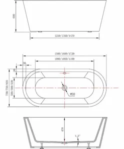 BERNSTEIN Baignoire îlot En Acrylique Blanc MIO - Dimensions Disponibles Et Robinetterie En Option: Sans Robinet Mitigeur, Sans Siphon, 160 X 75 Cm (de) -BERNSTEIN Shop 10583762 4