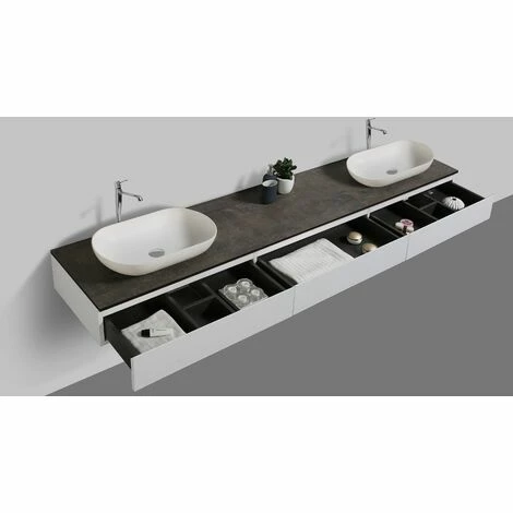 BERNSTEIN Ensemble De Salle De Bain Vision 2250 Blanc Mat - Vasque à Poser En Option: Sans Cache Supplémentaire, Sans Vasque à Poser 6 BERNSTEIN Ensemble De Salle De Bain Vision 2250 Blanc Mat - Vasque à Poser En Option: Sans Cache Supplémentaire, Sans Vasque à Poser – Image 4