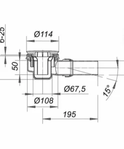 BERNSTEIN Bonde De Douche Dallmer - 85mm Pour Receveur Avec Orifice De Vidage De Ø 90mm - Rotule Réglable De 0 - 15 Degrés -BERNSTEIN Shop 10583807 3