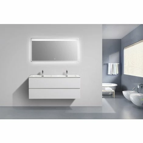 BERNSTEIN Meuble Salle De Bain Alice 1200 Blanc Mat - Miroir En Option: Sans Miroir, Brillant 4 BERNSTEIN Meuble Salle De Bain Alice 1200 Blanc Mat - Miroir En Option: Sans Miroir, Brillant – Image 2