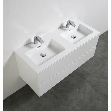 BERNSTEIN Meuble Salle De Bain Alice 1200 Blanc Mat - Miroir En Option: Sans Miroir, Brillant 5 BERNSTEIN Meuble Salle De Bain Alice 1200 Blanc Mat - Miroir En Option: Sans Miroir, Brillant – Image 3