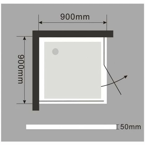 BERNSTEIN Receveur De Douche Carré - 90 X 90 Cm Et Système D'évacuation 5 BERNSTEIN Receveur De Douche Carré - 90 X 90 Cm Et Système D'évacuation – Image 3