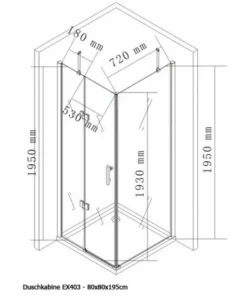 BERNSTEIN Paroi De Douche En Coin, En Verre NANO EX403 - 80 X 80 X 195cm + Receveur -BERNSTEIN Shop 10589113 4