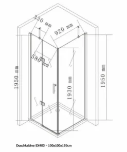 BERNSTEIN Paroi De Douche, Cabine De Douche En Coin, NANO + Receveur EX403, 100x100x195cm 10 BERNSTEIN Paroi De Douche, Cabine De Douche En Coin, NANO + Receveur EX403, 100x100x195cm -BERNSTEIN Shop 10589115 4