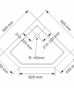 BERNSTEIN Paroi De Douche Pentagonale En Verre Véritable NANO EX415 - 90x90x195cm - Avec Receveur -BERNSTEIN Shop 10589116 5
