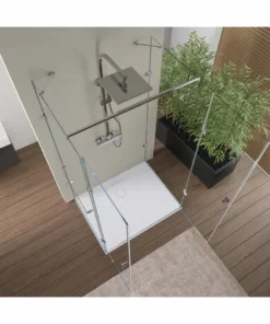 BERNSTEIN Parois De Douche DELUXE, Forme En U, Centre Du Mur, NANO EX412, 120x90x195cm + Receveur -BERNSTEIN Shop 10589121 3