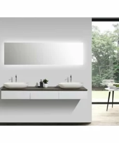 BERNSTEIN Ensemble De Salle De Bain Vision 1800 Blanc Mat - Miroir Et Vasque En Option: Sans Miroir, Sans Cache Supplémentaire, Sans Vasque à Poser