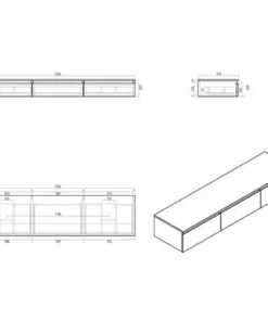 BERNSTEIN Ensemble De Salle De Bain Vision 1800 Blanc Mat - Miroir Et Vasque En Option: Sans Miroir, Sans Cache Supplémentaire, Sans Vasque à Poser -BERNSTEIN Shop 10642472 5