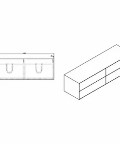 BERNSTEIN Ensemble De Salle De Bain Milou 1400 Blanc Mat - Miroir Et Vasque En Option: Sans Miroir, Sans Cache Supplémentaire, Sans Vasque à Poser -BERNSTEIN Shop 10683223 4