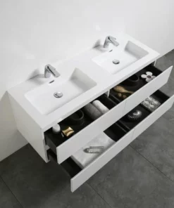 BERNSTEIN Meuble Salle De Bain Alice 1380 Blanc Haute Brillance - Miroir En Option: Sans Miroir, Brillant -BERNSTEIN Shop 10683268 2