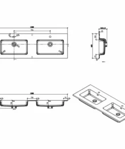 BERNSTEIN Meuble Salle De Bain Alice 1380 Couleur Chêne - Miroir En Option: Sans Miroir, Brillant -BERNSTEIN Shop 10683277 4