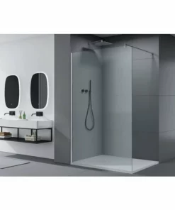BERNSTEIN Paroi De Douche Fixe Latérale En Verre Transparent De Sécurité 10mm, EX101, Largeur Sélectionnable: 900mm