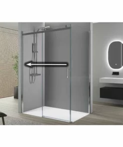 BERNSTEIN Paroi De Douche Fixe Et Porte Coulissante EX806, En Verre De Sécurité Traitement NANO - 90 X 120 X 195cm : Montage à Droite -BERNSTEIN Shop 10719901 3