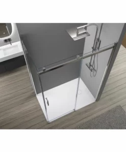 BERNSTEIN Paroi De Douche Fixe Et Porte Coulissante EX806, En Verre De Sécurité Traitement NANO - 90 X 120 X 195cm : Montage à Droite -BERNSTEIN Shop 10719901 5