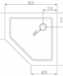 BERNSTEIN Paroi De Douche Pentagonale En Verre Véritable NANO EX415 - 80 X 80 X195cm - Avec Receveur -BERNSTEIN Shop 10987108 5