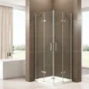 BERNSTEIN Paroi Porte De Douche Pivotante En Angle EX809 - Verre De Sécurité Nano - 80 X 80 X 195 Cm -BERNSTEIN Shop 10987113 1