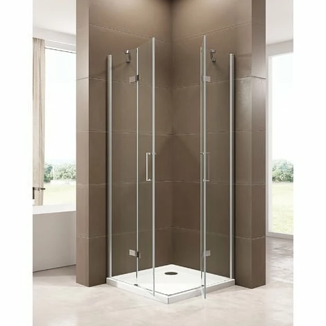 BERNSTEIN Paroi Porte De Douche Pivotante En Angle EX809 - Verre De Sécurité Nano - 80 X 80 X 195 Cm 4 BERNSTEIN Paroi Porte De Douche Pivotante En Angle EX809 - Verre De Sécurité Nano - 80 X 80 X 195 Cm – Image 2