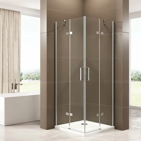 BERNSTEIN Paroi Porte De Douche Pivotante En Angle EX809 - Verre De Sécurité Nano - 100 X 100 X 195 Cm 3 BERNSTEIN Paroi Porte De Douche Pivotante En Angle EX809 - Verre De Sécurité Nano - 100 X 100 X 195 Cm