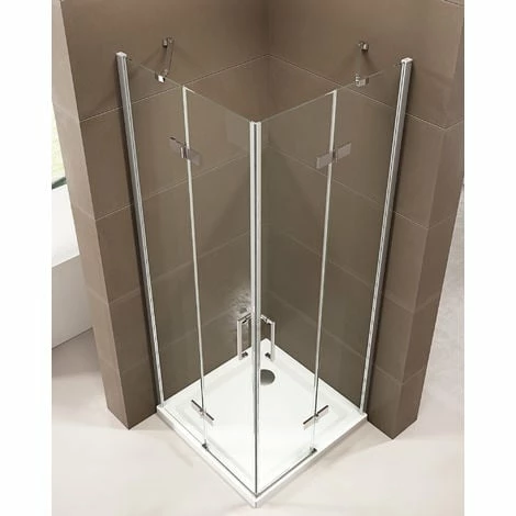 BERNSTEIN Paroi Porte De Douche Pivotante En Angle EX809 - Verre De Sécurité Nano - 100 X 100 X 195 Cm 5 BERNSTEIN Paroi Porte De Douche Pivotante En Angle EX809 - Verre De Sécurité Nano - 100 X 100 X 195 Cm – Image 3