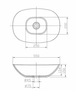 BERNSTEIN Lavabo / Vasque En Fonte Minérale, Ovale à Poser PB2202 - 55 X 40 X 15cm 8 BERNSTEIN Lavabo / Vasque En Fonte Minérale, Ovale à Poser PB2202 - 55 X 40 X 15cm -BERNSTEIN Shop 10987122 3