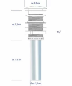 BERNSTEIN Bonde Pop-Up-fonction Clic-clac Pour Lavabos Et Vasques Sans Trop-plein -BERNSTEIN Shop 10987132 4