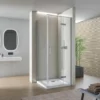 BERNSTEIN Paroi De Douche Fixe Et Porte Pivotante En Verre NANO Transparent - EX409 - 80 X 80 X 195 Cm: Montage à Gauche -BERNSTEIN Shop 11010514 1