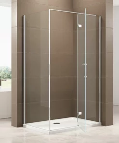 BERNSTEIN Paroi De Douche Fixe Et Porte Pivotante En Verre NANO Transparent - EX409 - 90 X 120 X 195 Cm: Montage à Gauche -BERNSTEIN Shop 11010569 4