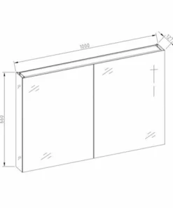 BERNSTEIN Armoire De Toilette 2 Portes- Miroir à L'intérieur Et à L'extérieur - 100 X 66 X 12 Cm -BERNSTEIN Shop 11092503 5