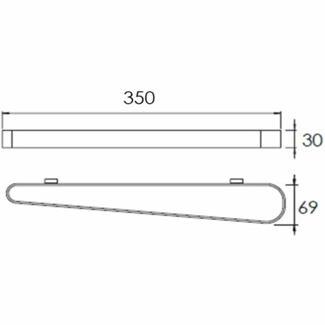 BERNSTEIN Porte-serviettes Moderne SDEHH35 Série Design ES - Longueur: 35cm 4 BERNSTEIN Porte-serviettes Moderne SDEHH35 Série Design ES - Longueur: 35cm – Image 2