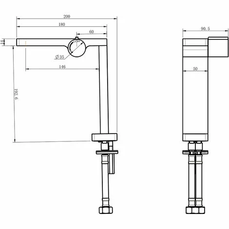 BERNSTEIN Robinet Mitigeur Corps Haut En Noir Pour Lavabo Ou Vasque NT3220B 4 BERNSTEIN Robinet Mitigeur Corps Haut En Noir Pour Lavabo Ou Vasque NT3220B – Image 2