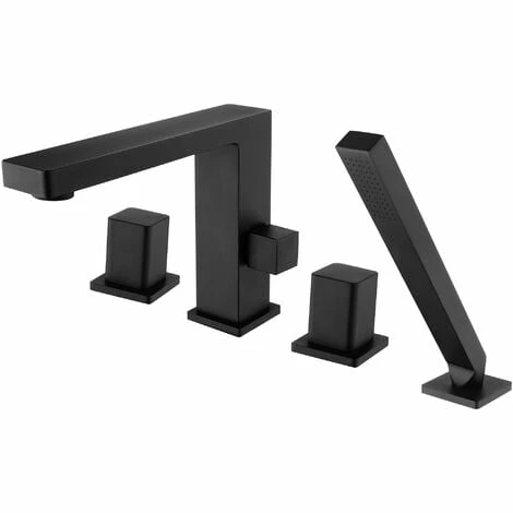 BERNSTEIN Mélangeur Design En Noir Pour Montage Sur Bord De Baignoire 4 Trous 6081B 3 BERNSTEIN Mélangeur Design En Noir Pour Montage Sur Bord De Baignoire 4 Trous 6081B