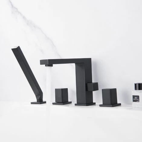 BERNSTEIN Mélangeur Design En Noir Pour Montage Sur Bord De Baignoire 4 Trous 6081B 4 BERNSTEIN Mélangeur Design En Noir Pour Montage Sur Bord De Baignoire 4 Trous 6081B – Image 2