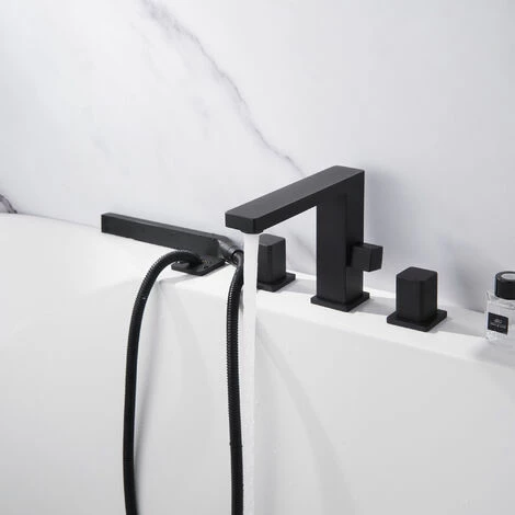 BERNSTEIN Mélangeur Design En Noir Pour Montage Sur Bord De Baignoire 4 Trous 6081B 5 BERNSTEIN Mélangeur Design En Noir Pour Montage Sur Bord De Baignoire 4 Trous 6081B – Image 3