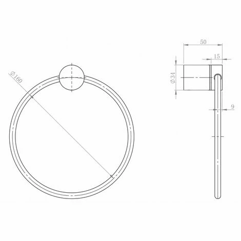 BERNSTEIN Porte-serviettes En Anneau SDVHR Au Design Arrondi - Série VERSA 5 BERNSTEIN Porte-serviettes En Anneau SDVHR Au Design Arrondi - Série VERSA – Image 3